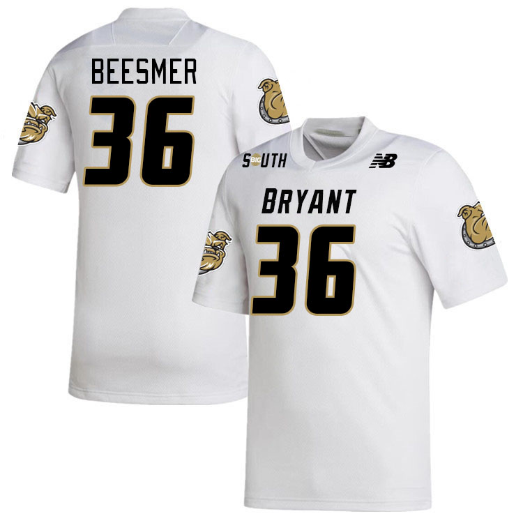 Men-Youth #36 Cade Beesmer Bryant Bulldogs 2023 College Football Jerseys Stitched-White